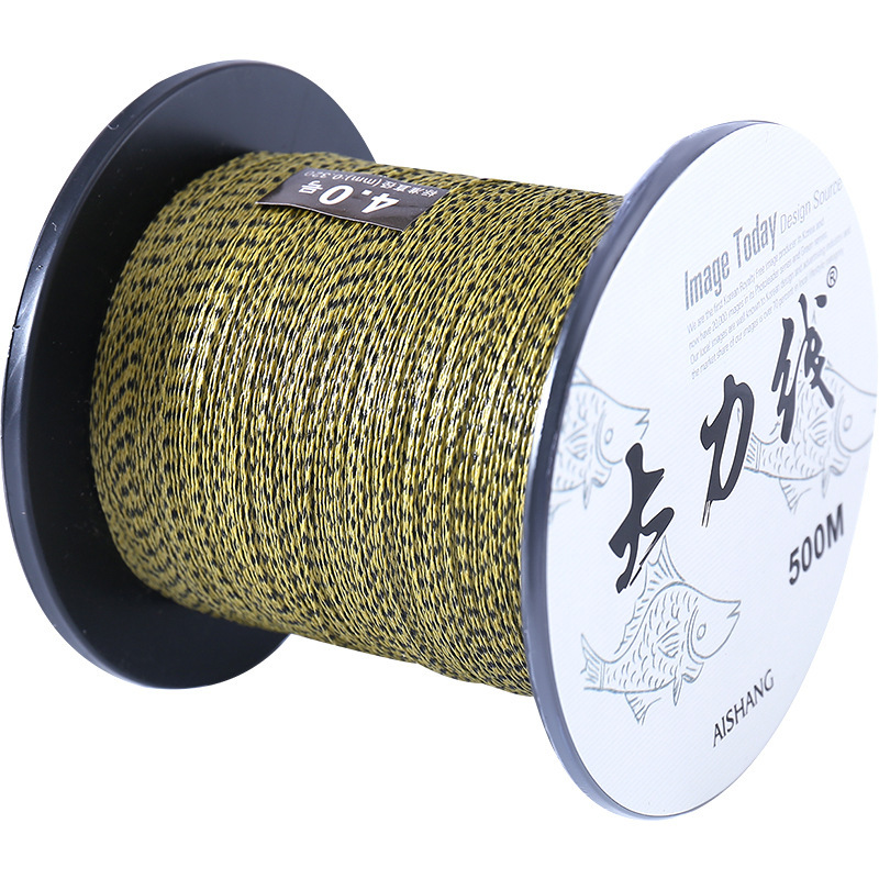 Cuatro trenzas de ocho trenzas de 500m 1000m líneas de pesca de línea principal de línea pe línea invisible de tracción fuerte