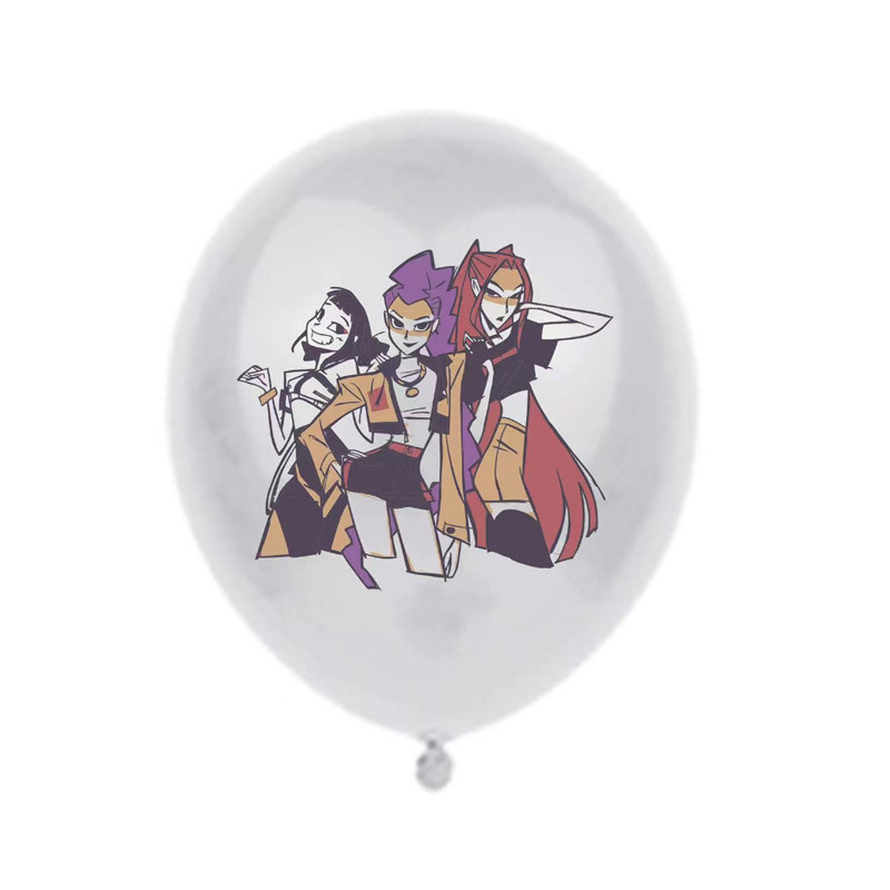 跨境猎魔女团主题气球儿童生日装饰猎魔女团乳胶气球生日派对气球|undefined