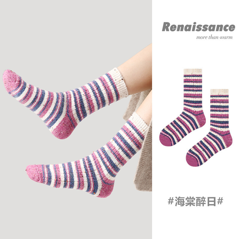 1 pair-Renaissance wool socks female zebra pattern thickened alpaca mid-calf length socks autumn and winter new warm cotton socks for women 1 pair-Renaissance wool socks female zebra pattern thickened alpaca mid-calf length socks autumn and winter new warm cotton socks for women