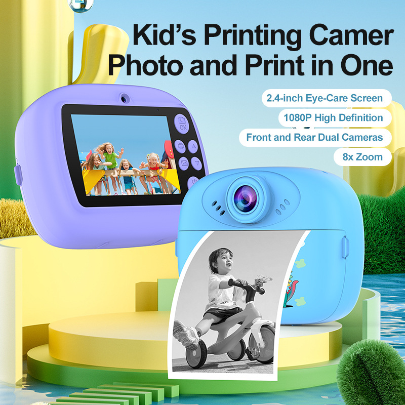 Nueva cámara dual para niños Polaroid Boy Toy Cámara de regalo de cumpleaños
