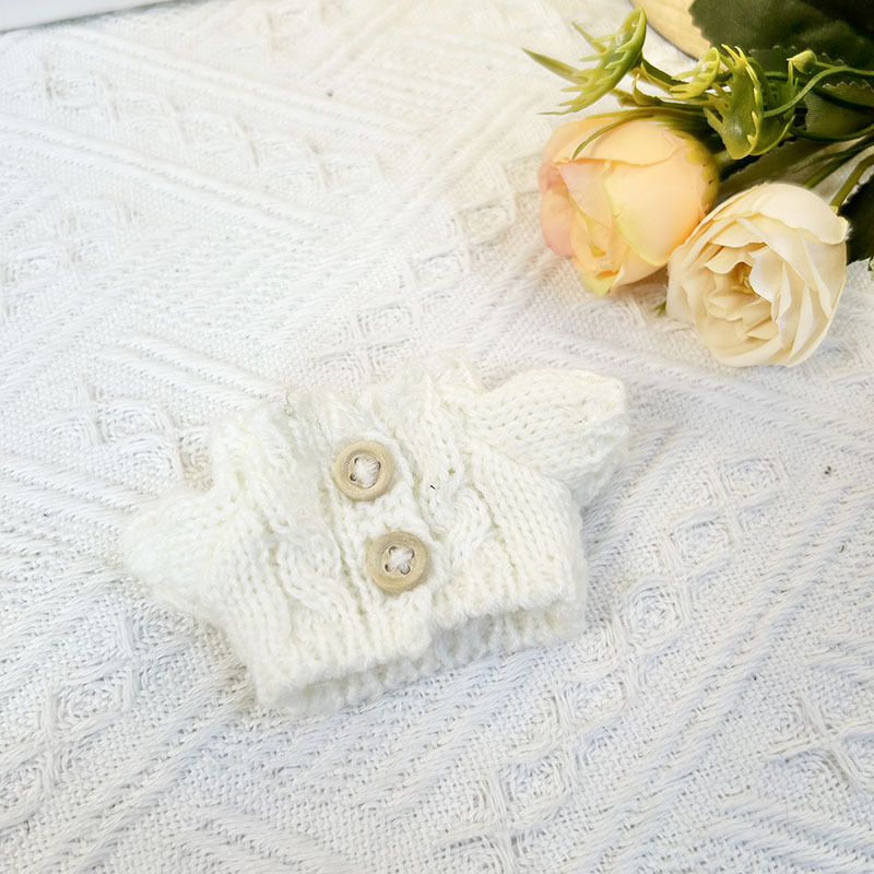 15cm ciego caja pull paño suéter pantalones macaron labubu colgante muñeca suéter Año Nuevo suéter lindo