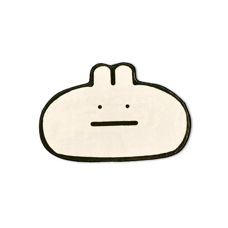 Cartoon Cat Imitation Cashmere Thickened Floor Mat Bathroom Water-Absorbent Non-Slip Easy to Clean Carpet Living Room Balcony Decorative Floor Mat