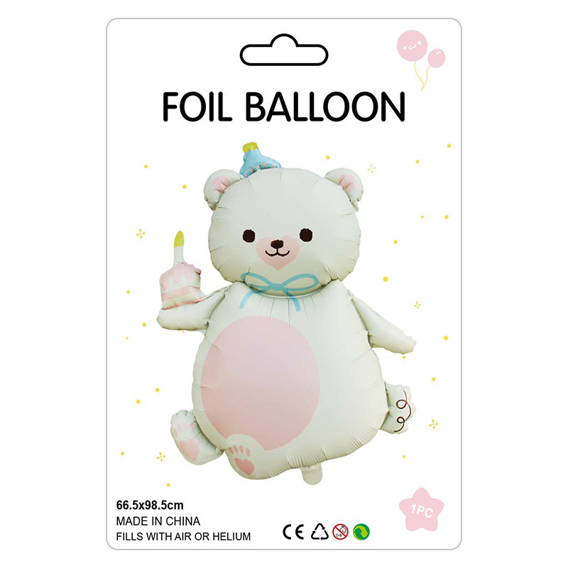既製品個別包装アルミフィルム風船動物ジャングル動物パーティー漫画風船卸売|undefined