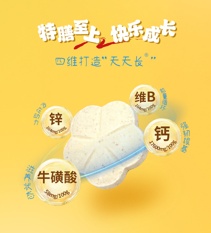 Jia Bei Gao Calcium & Zinc Special Dietary Tablets — Children's Growth Wellness Supplement with Yi Zhi Ren & Oyster quality and texture