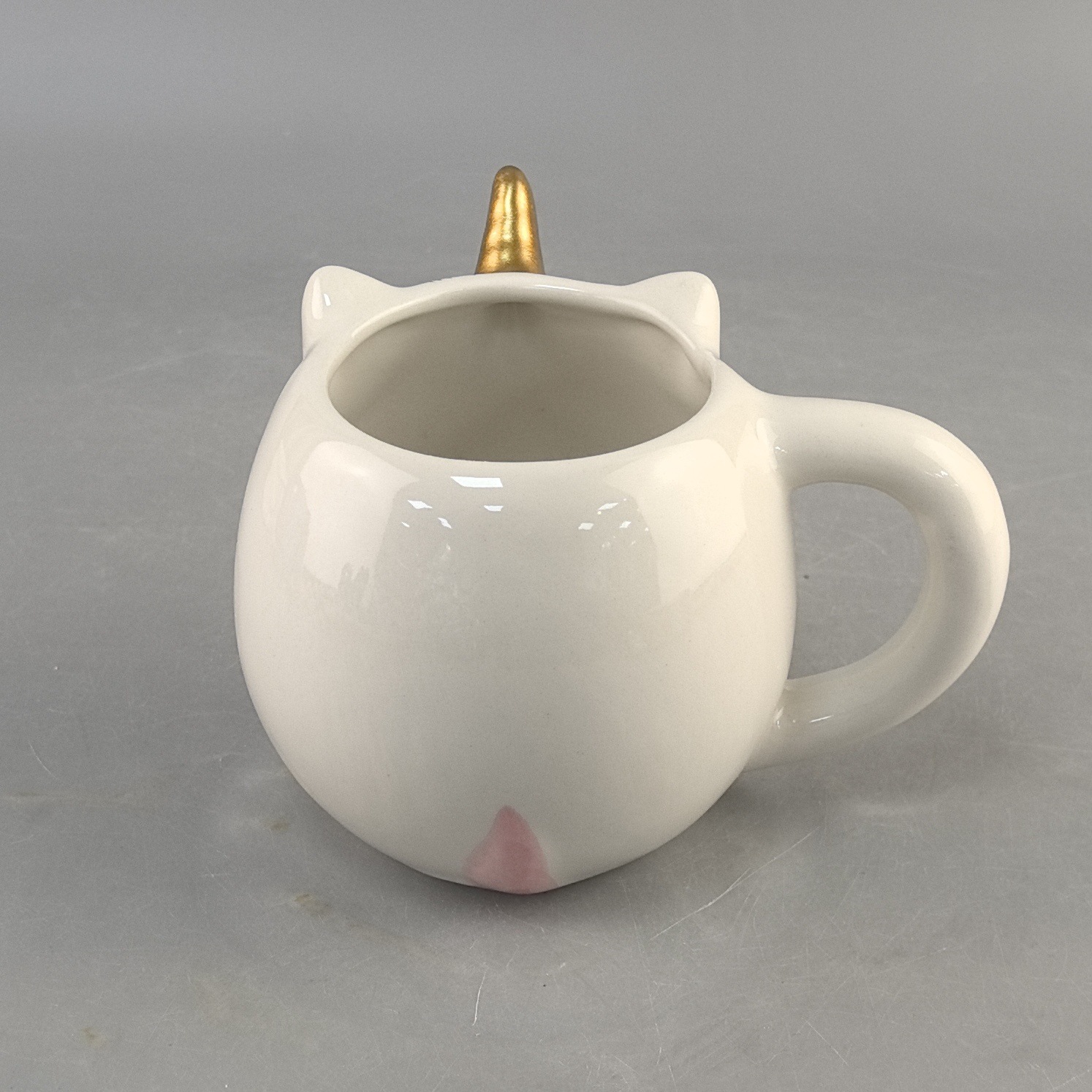 Taza de cerámica de unicornio transfronteriza taza de desayuno de leche arco iris taza de oficina de dibujos animados taza creativa para el hogar