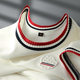 Light Luxury High-end Contrast Color Thread Stitching Short-sleeved T-shirt Men's 2025 Summer New Business Casual Top