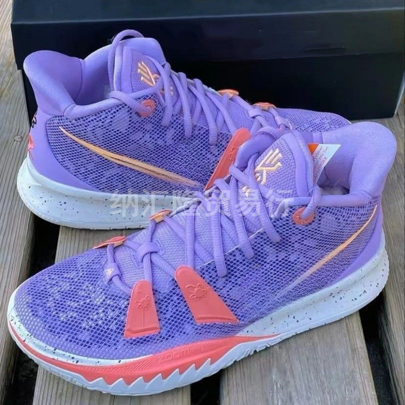 Original Kyrie 7 Basketball Shoes Lavender Kyrie 7Ep Low-Top Zoom Air Cushion Men's and Women's Practical Sports Shoes for Men Original Kyrie 7 Basketball Shoes Lavender Kyrie 7Ep Low-Top Zoom Air Cushion Men's and Women's Practical Sports Shoes for Men