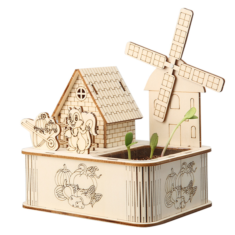 Ciencia y tecnología pequeña fabricación DIY jardín de plantas escuela primaria rompecabezas experimentos científicos STEM juguetes de enseñanza al por mayor