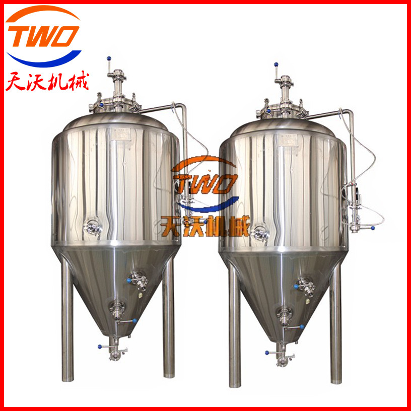 天沃机械啤酒发酵罐 304不锈钢制冷发酵罐 精酿啤酒设备糖化系统
