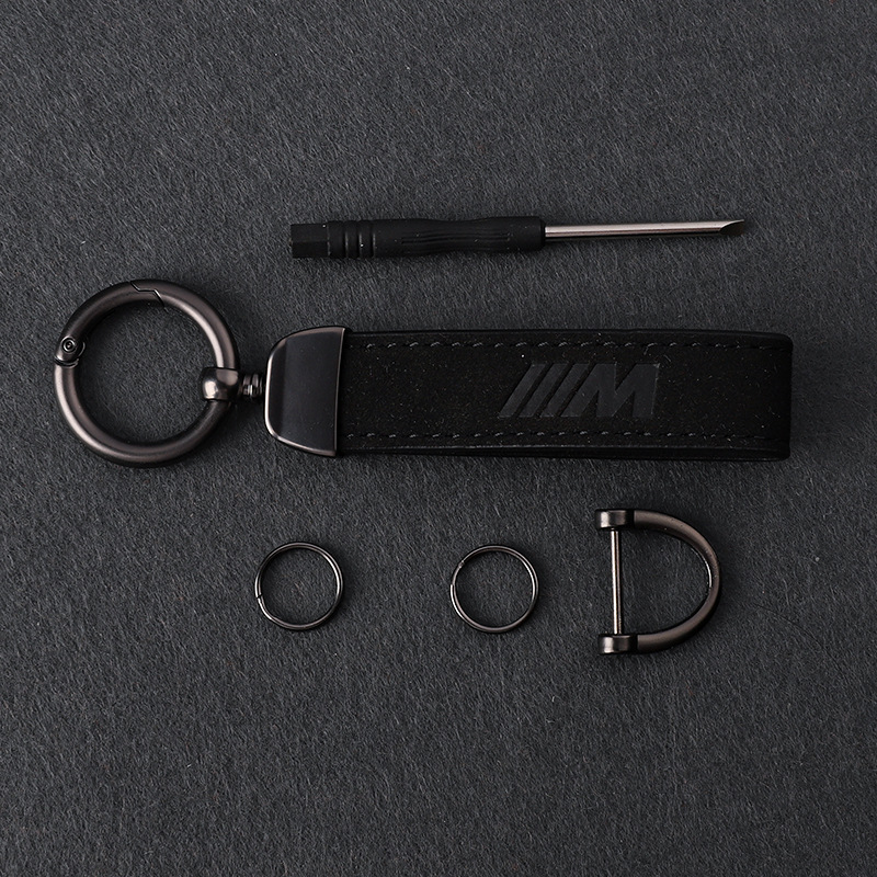 Keyring Strap Car keychain pendant BMW M tricolor Audi RS/Line Mercedes AMG Volkswagen R suede keychain