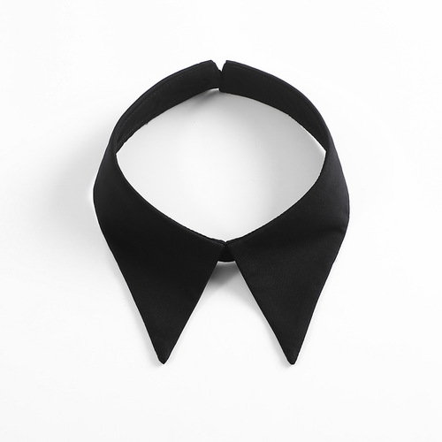 Black Pointed Collar Ladies Universal Collar Spring and Autumn Multi-functional Decorative Collar for Dress Shirts