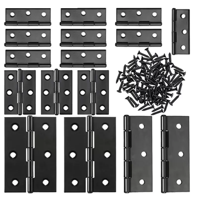 亚马逊 黑色不锈钢1寸/2寸/2.5寸/3寸/4寸平开木门盒折铰链小合页