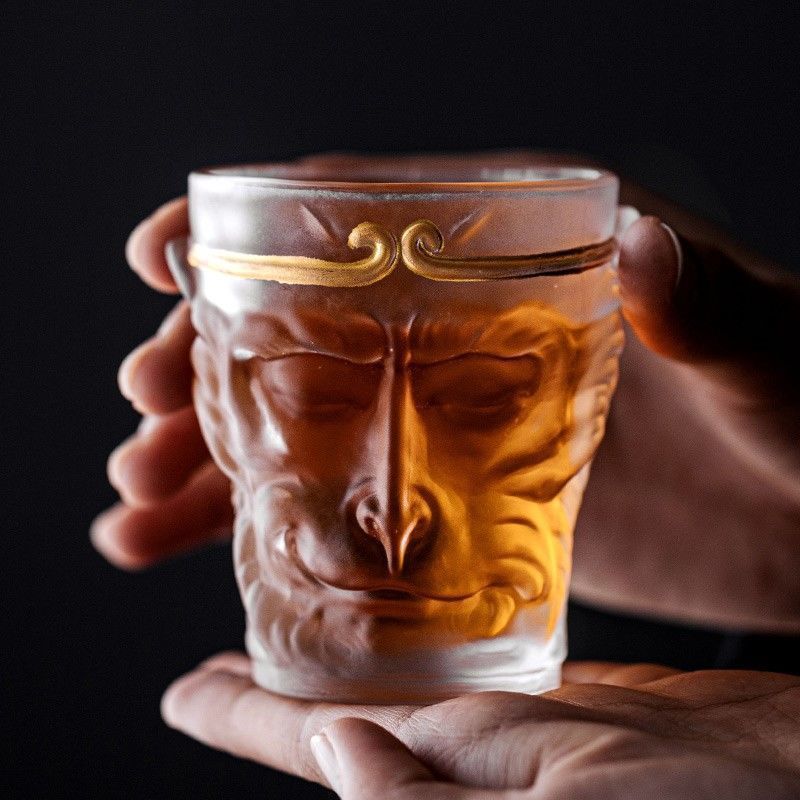 Taza Wukong Taza de té Sun Wukong Taza de vidrio Taza de cristal de alta calidad Taza de agua de la marea nacional Taza de Maestro Qi Tian Da Sante