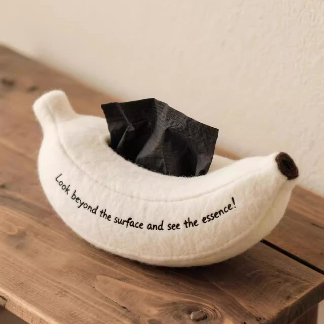 Plush Banana Tissue Box Cartoon Cute Office Car Tissue Box Creative Desktop Decoration Home Decoration New