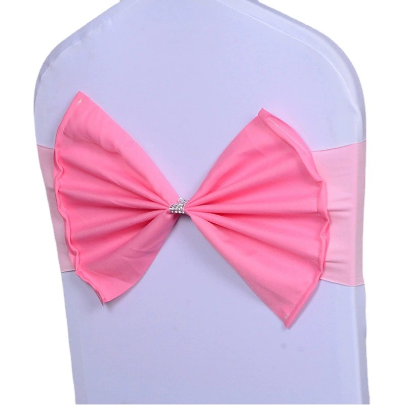 Трансграничная эластичная свадебная стула с цветочной спинкой стула декоративный бант стула