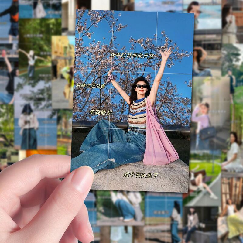 128 Photo Composition Skills Classy Stickers for Daily Shooting of Beautiful Girls, Youthful and Energetic Learning Notes Stickers