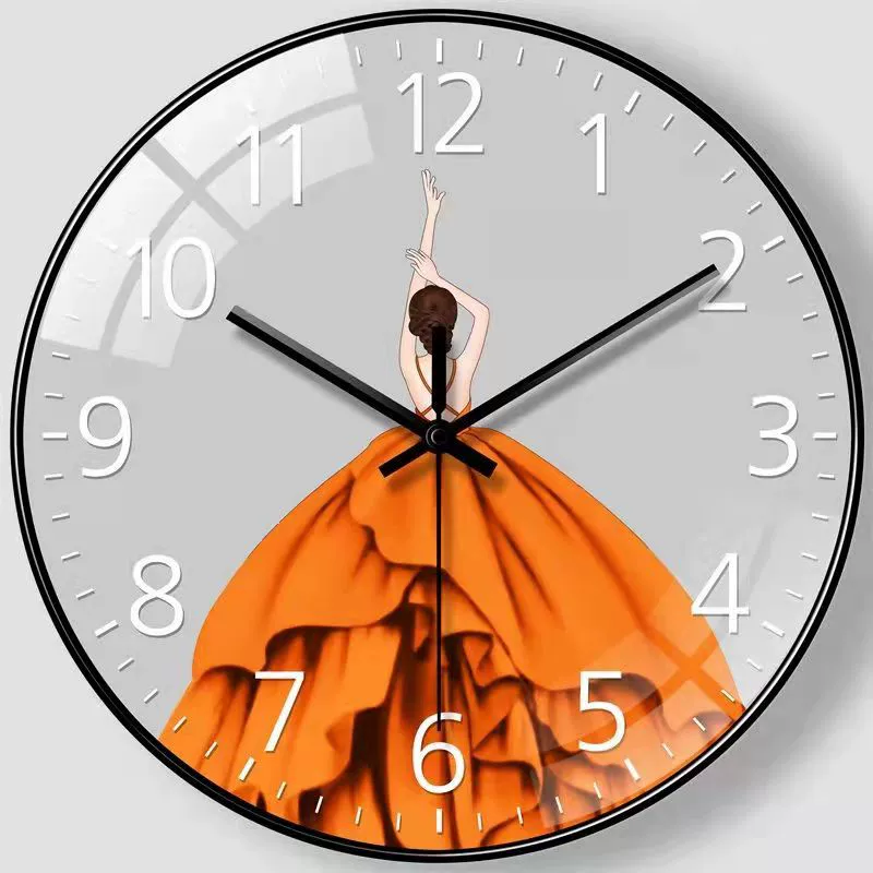Amazon hot selling in-stock DIY influencer porcelain crystal wall clock silent scanning movement + metal clock hands 3 colors