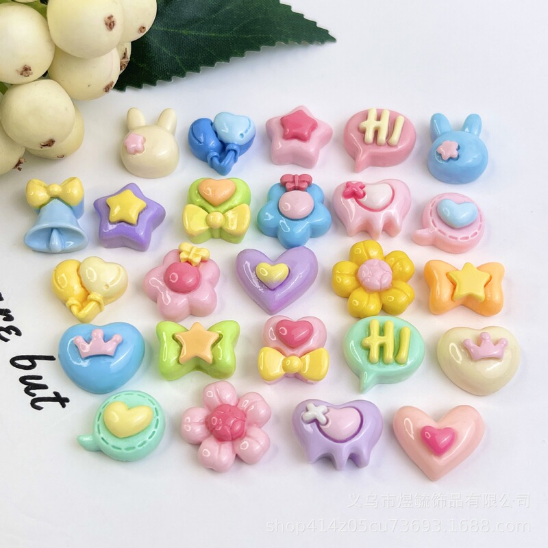 Gaupin Mini Cute Accessories Accessories Cream Cake Small Cartoon Shoe Buckle Accessories Cream Gel Hairpin Resin Accessories