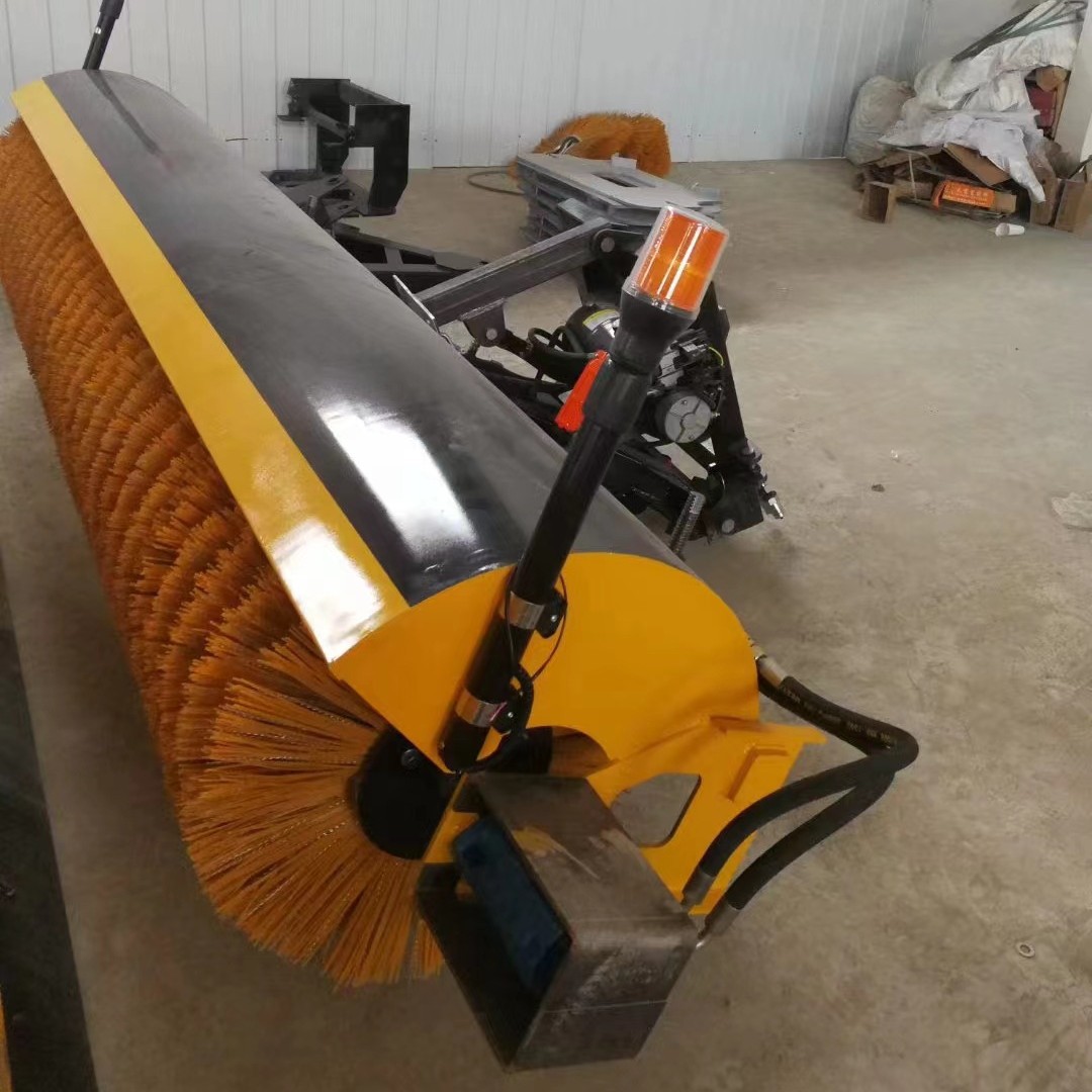 冬季车载式道路除雪滚刷 市政道路可拆卸清雪滚刷铲车加装除雪滚