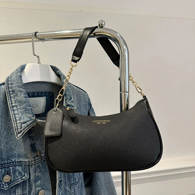 Хит продаж 2025 года: ретро-сумки, новые высококачественные однотонные сумки-подмышки, вместительные, для поездок на работу, женские сумки через плечо