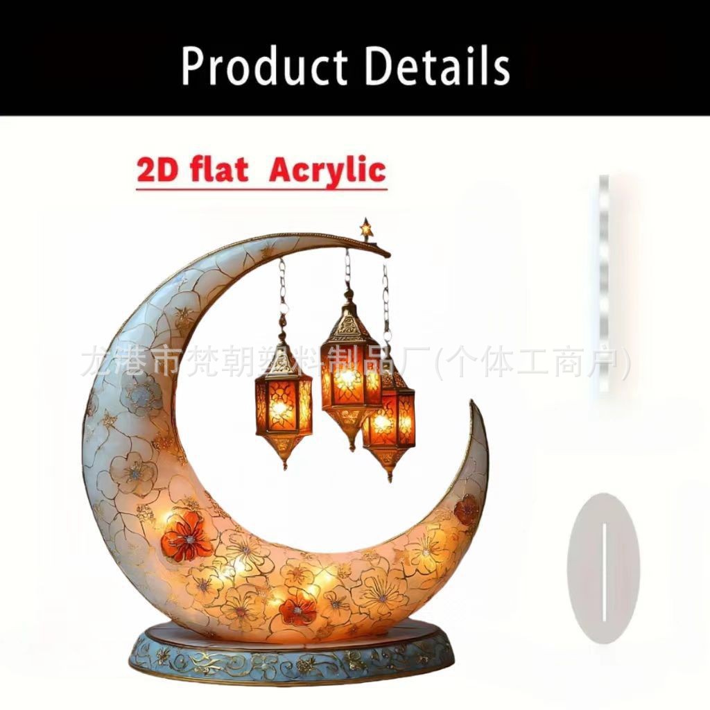 Colgante transfronterizo bohemia 15 / 20cm acrílico marca de la luna castillo artesanía decoración festiva mesa