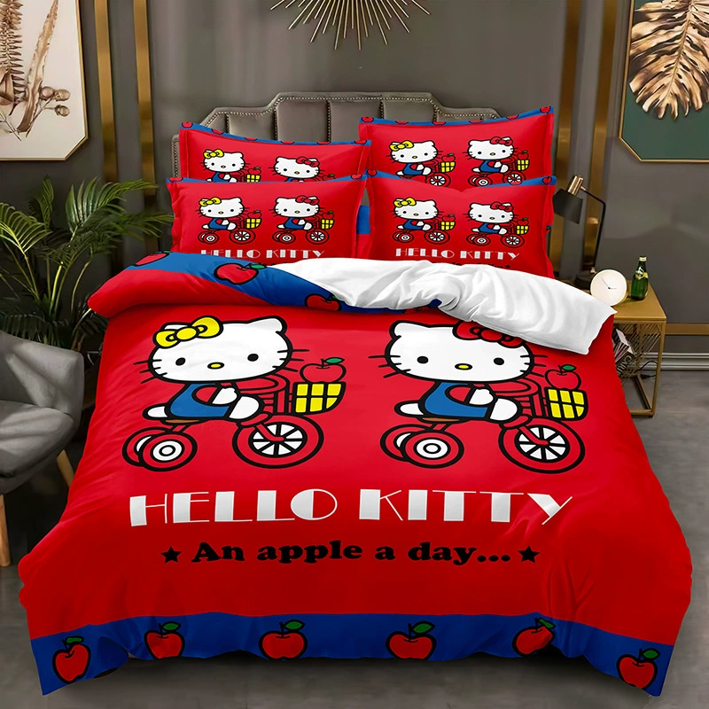 Постельное бельё Hello Kitty, наволочка, комплект, Amazon, 3D, набор из 3 предметов
