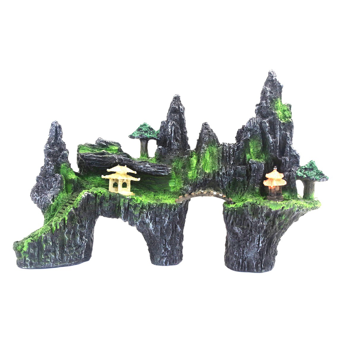 Accesorios de paisajismo acuario resina simulación rocalla pecera acuario decoración agua paisaje artificial montaña simulación rocalla