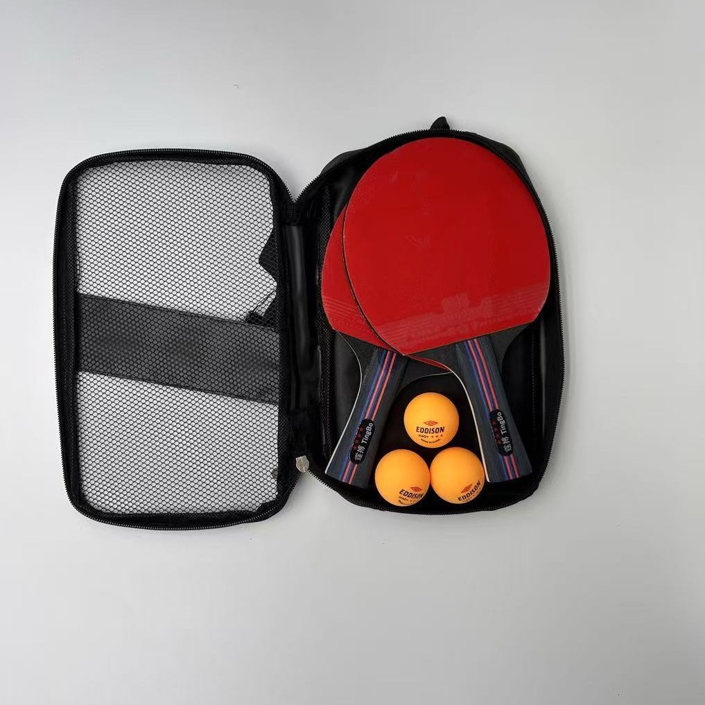 Table Tennis Racket Set Finished Racket Manufacturer Training Beginner Competition Long Handle Horizontal Racket Straight Racket Wholesale Beginner Students