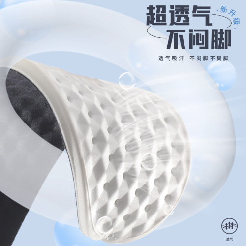 Sports feel like stepping on shoes, PU full pad anti-bacterial deodorant, sweat-absorbent, breathable, high elasticity, shock absorption military training and leisure insole wholesale