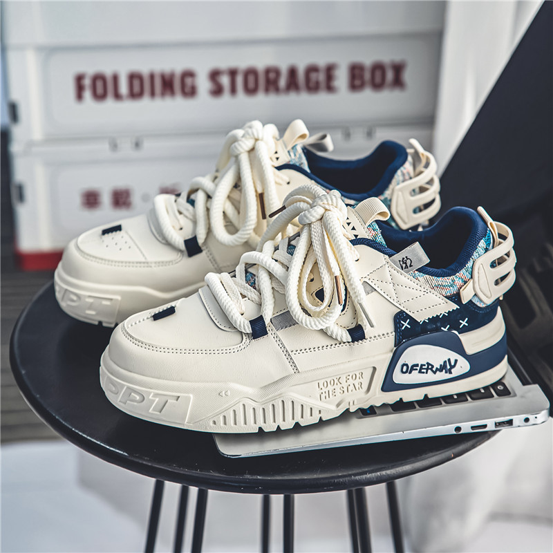 Men's Shoes Spring and Autum 2024 New Versatile Niche Design Casual Height-Increasing Sneakers Men's Sports Leather White Shoes Men's Shoes Spring and Autum 2024 New Versatile Niche Design Casual Height-Increasing Sneakers Men's Sports Leather White Shoes