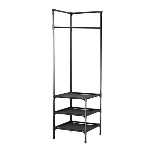 Corner coat rack, clothes rack, triangular clothes rack, bedroom storage rack, floor-standing clothes storage rack