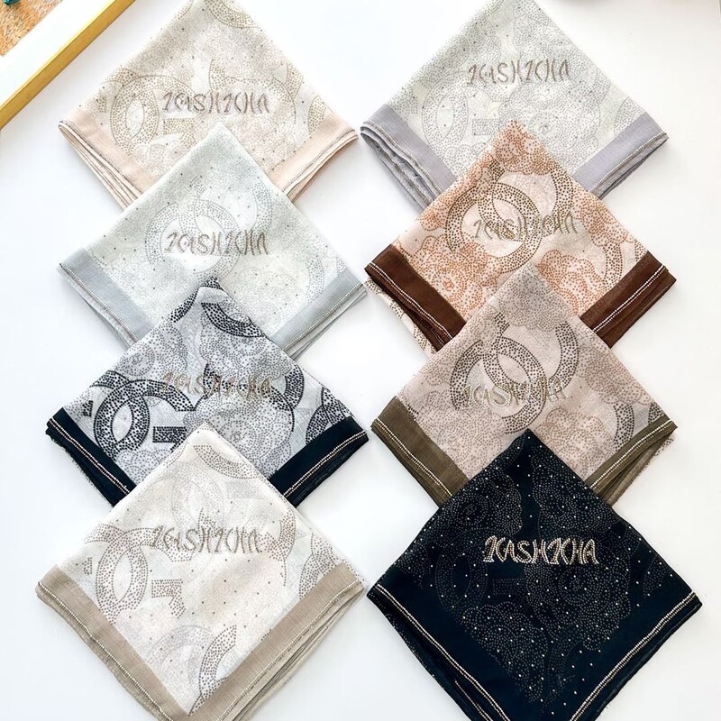 Cross-Border Wholesale Sun Protection Shawl, Sunshade Scarf, 110cm Large Square Scarf, Full-Cover Headscarf, Travel Scarf