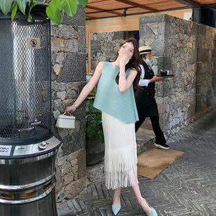 Maternity Dress Set Fashionable Trendy 2025 New Hot Mom Short-Sleeve Top and Skirt Two-Piece Summer Set