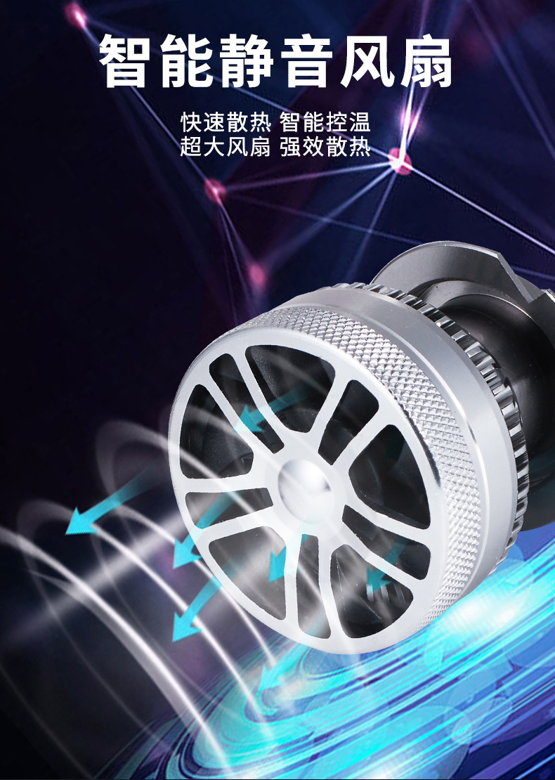 Cross-border special for three copper tube heat dissipation LED car headlights Y37 high-power 300W high-brightness spotlight waterproof headlights