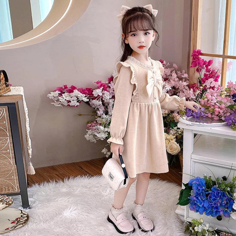 Ch, styles printemps-automne, robes à manches longues de haute qualité, à la mode et élégantes pour les filles plus âgées,_voghion.com