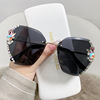 Fashionable sunglasses, sun protection cream, glasses, 2022 collection, fitted, internet celebrity, UF-protection, Korean style
