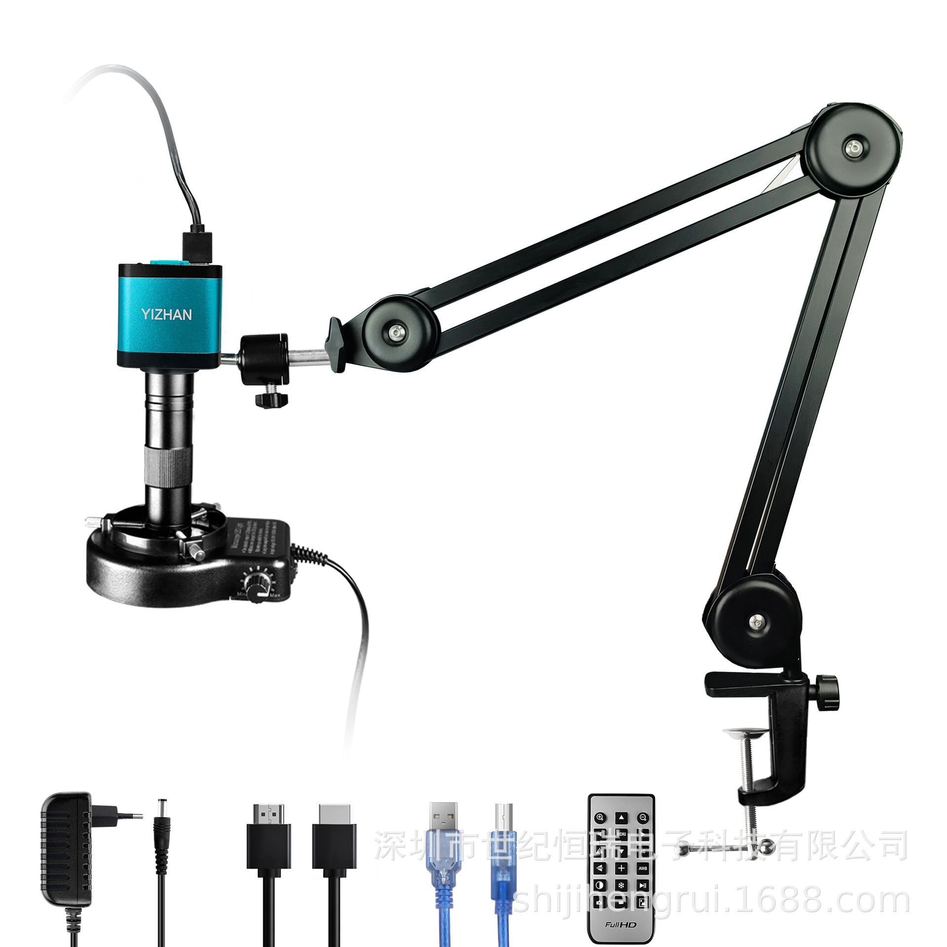 Actualización y refuerzo del soporte plegable 4k microscopio electrónico de alta definición inspección industrial de mantenimiento electrónico medición de fotos y videos image 4