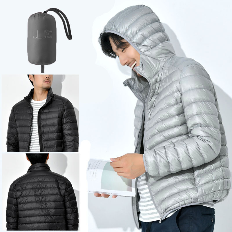 Cross-Border Tiktok Autumn and Winter Lightweight down Jacket Men's Korean Style Slim Short Large Size Thickeneded White Duck down Jacket