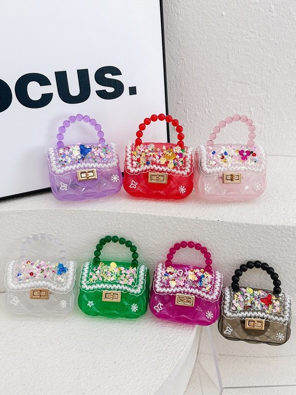 Juguetes hechos a mano DIY para niños bolsas de material de jelly bolsas de niñas bolsas de mano lindas bolsas de hombro juguetes hechos a mano