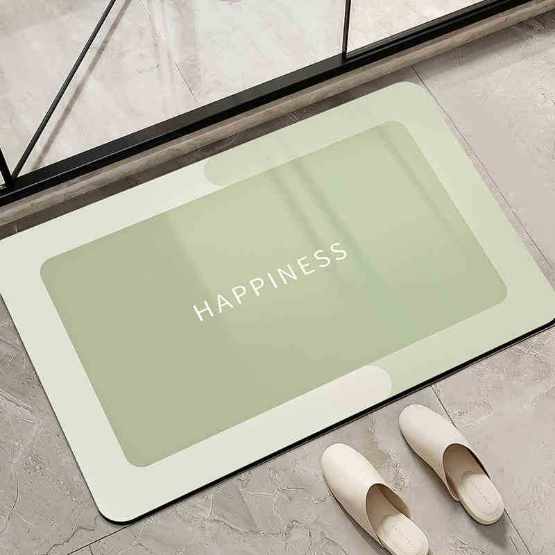 Moderno simple alfombra de barro de diatomeas color sólido absorción de agua alfombra de suelo de secado rápido inodoro antideslizante fácil de cuidar alfombra de pies