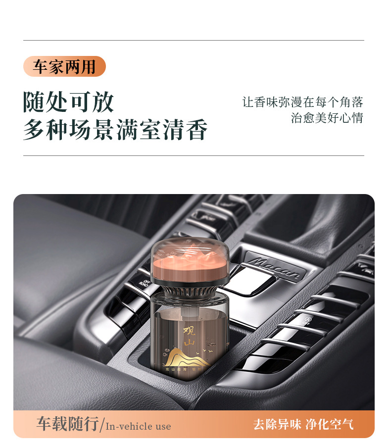 Guanshan Car Aromatherapy Advanced Sense Car Perfume Car Products Lasting Fragrance Without Fire Fragrance Jewelry Ornaments