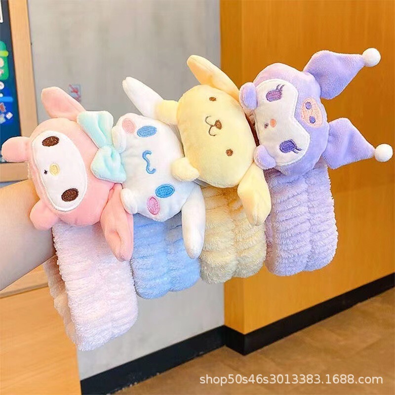 Sanrio Plush Hair Band Cartoon Cute Yugui Dog Wash Hair Band Hair Band Wash Face Hair Band Headwear Women