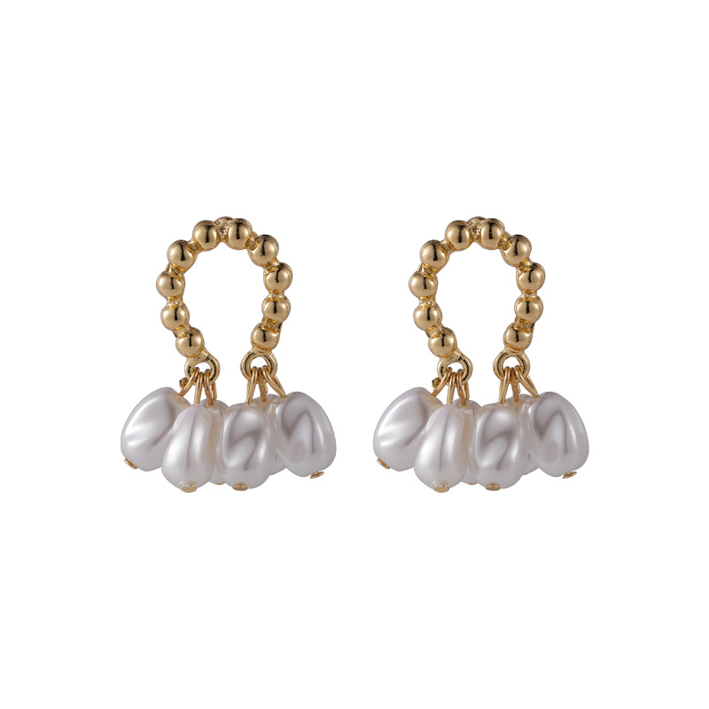 Fashion Heart-shape Pearl Alloy Earrings Wholesale display picture 25