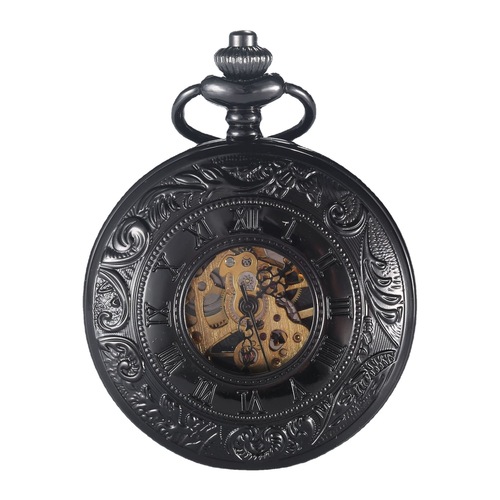 AliExpress Silver Double Open Cover Carved Hollow Mechanical Pocket Watch Retro Men's and Women's Student Gift Commemorative Pocket Watch