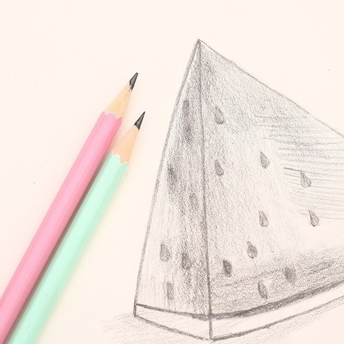 Deli Stationery S928 Color HB/2B Pencil Student Pencil Cartoon Log Pencil 50 Pack Children's Pencil