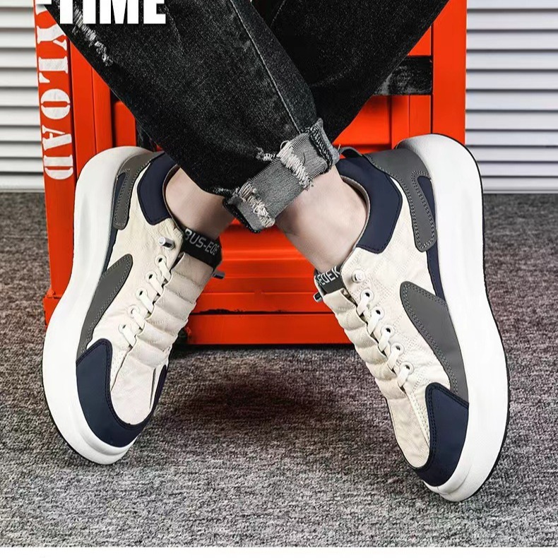Sports Casual Running Thick Sole Height Increasing Dad White Sneakers Men's Fashion Trendy Shoes_voghion.com