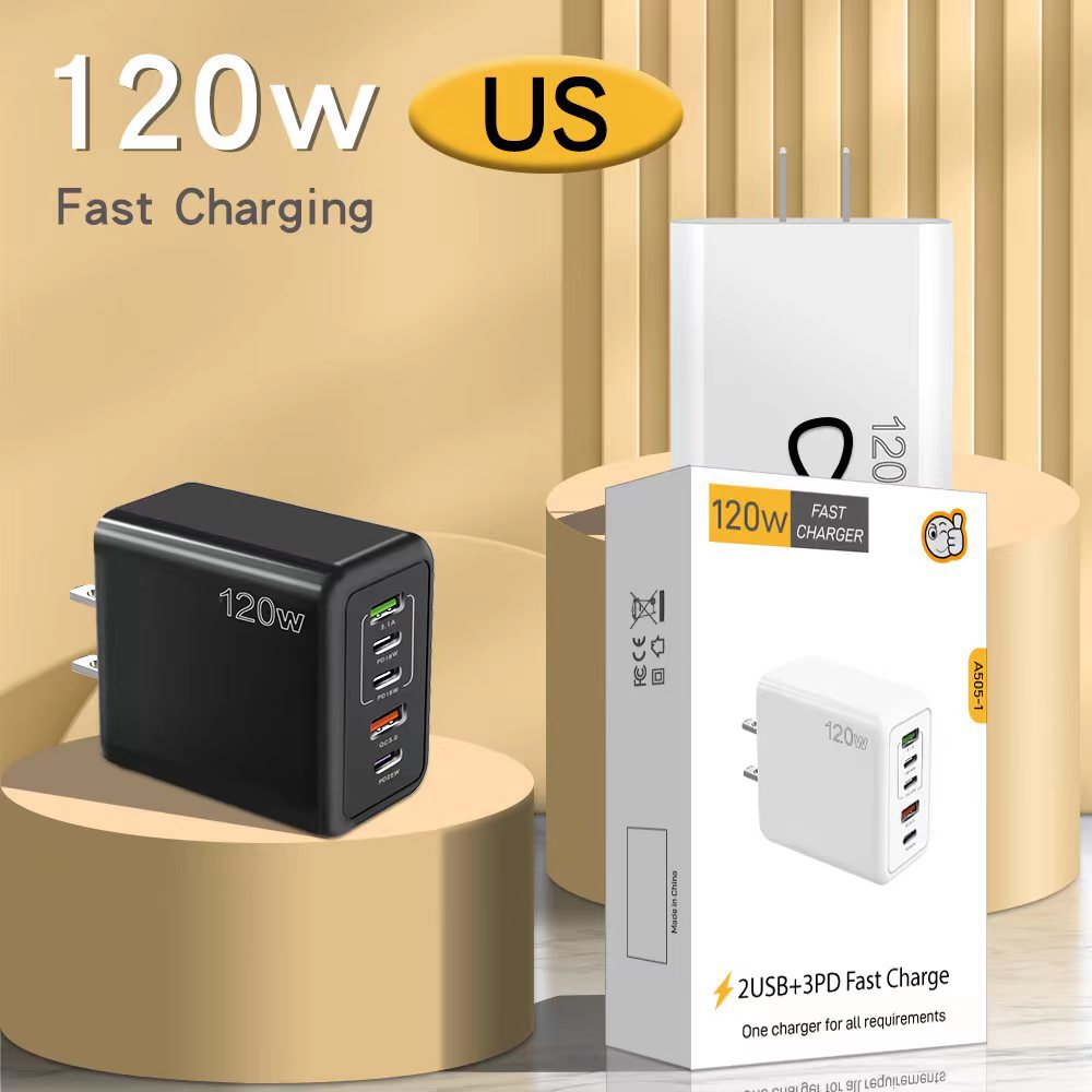 120 W mobilā tālruņa ātrais lādētājs Type-C britu standarta PD+USB vairāku portu adaptera planšetdatora uzlādes galviņa_voghion.com