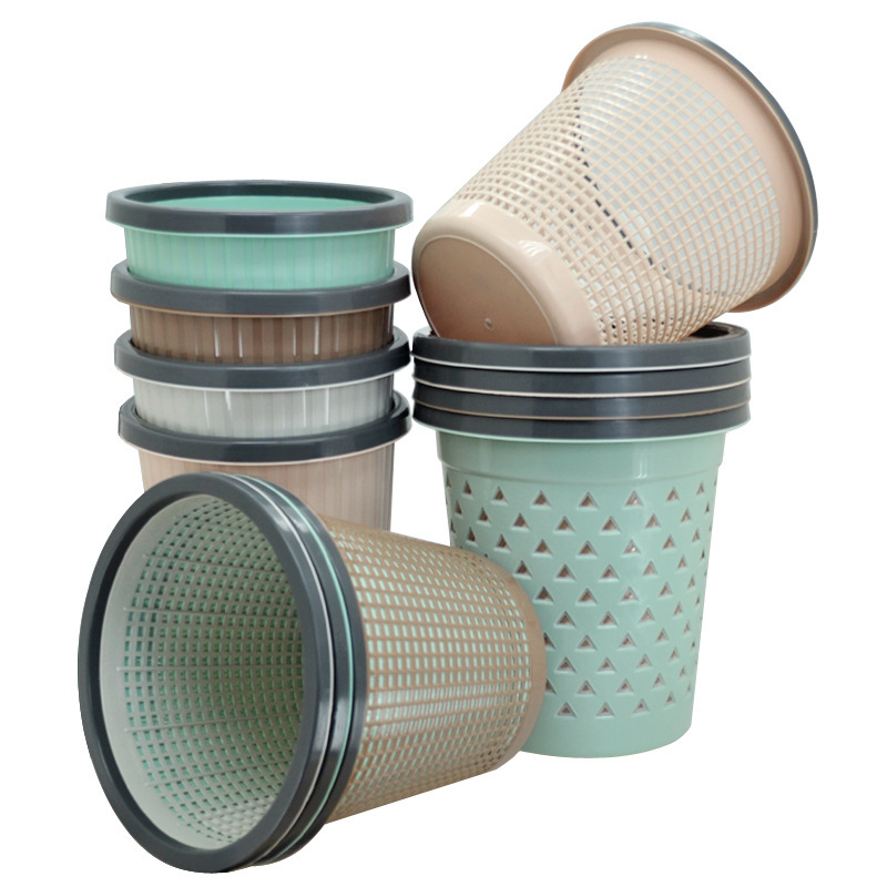 Factory Direct Lid Large Capacity Press Trash Can Simple Household Office Paper Basket Large Garbage