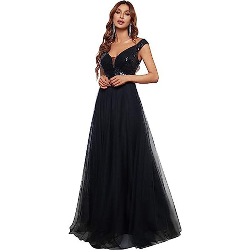 2026 New European and American Long Banquet Sexy Slimming Evening Dress Party Prom Wedding Bridesmaid Dress for Women