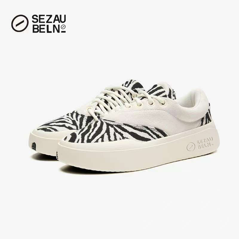 Senau Beln Slant Era White Zebra Sports Casual Sneakers Unisex Szb Cao Fang Low-Top Shoes Senau Beln Slant Era White Zebra Sports Casual Sneakers Unisex Szb Cao Fang Low-Top Shoes
